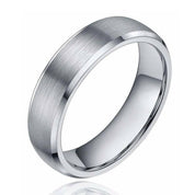 Brushed Silver Tungsten Unisex Wedding Band-Evani Naomi Jewelry