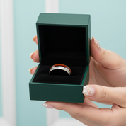 Brushed Tungsten Wedding Band with Wood - Evani Naomi Jewelry