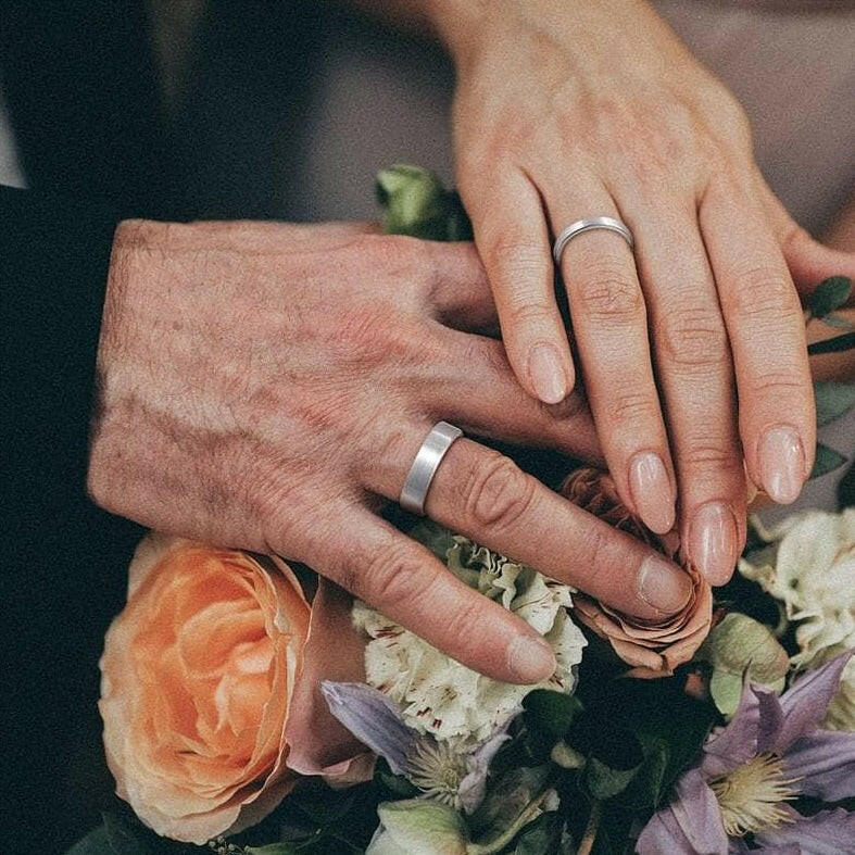 Brushed Unisex Tungsten Wedding Band-Evani Naomi Jewelry