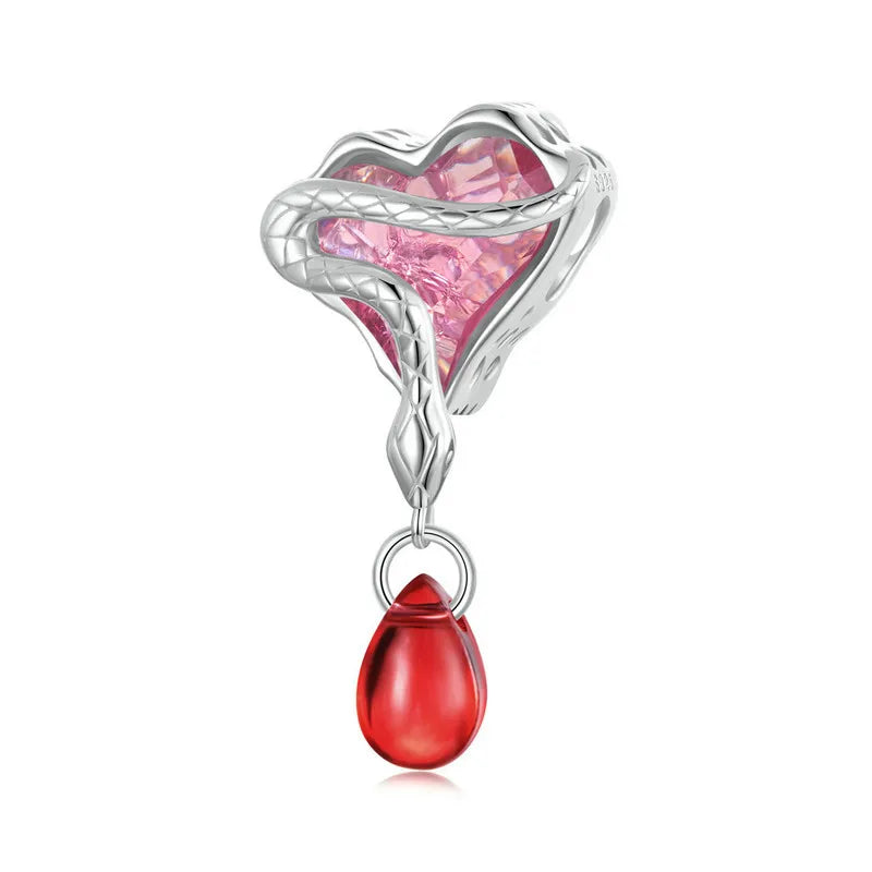 Butterfly and Heart Pink Diamond Charm Series-Evani Naomi Jewelry