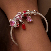 Butterfly and Heart Pink Diamond Charm Series-Evani Naomi Jewelry
