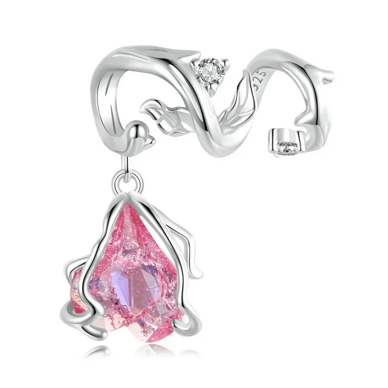 Butterfly and Heart Pink Diamond Charm Series-Evani Naomi Jewelry