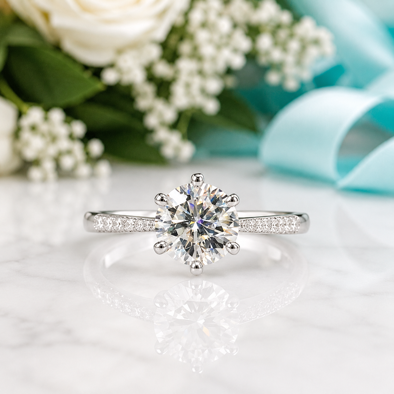 2.0 Ct Round Cut Diamond OptionEngagement Ring