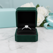 10k White Gold Round Diamond OptionSolitaire Engagement Ring