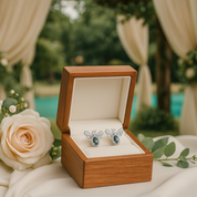 Flight of Fancy- Bee Natural Moss Agate Stud Earrings - Evani Naomi Jewelry