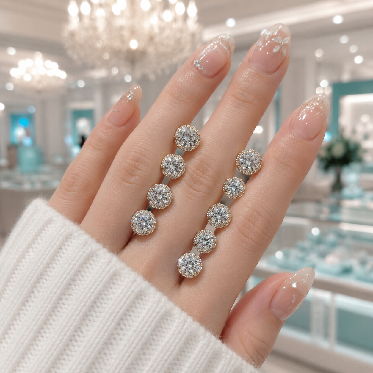 2.0 Ct Round Diamond OptionStud Earrings