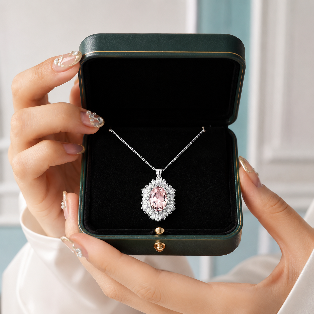 Vintage Oval-cut Diamonds Jewelry Set