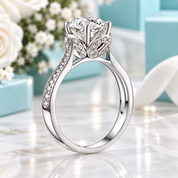 14K White Gold 1.0 Ct Round Diamond Option Engagement Ring