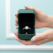 Round Diamond Option Snowflake White Gold Engagement Ring