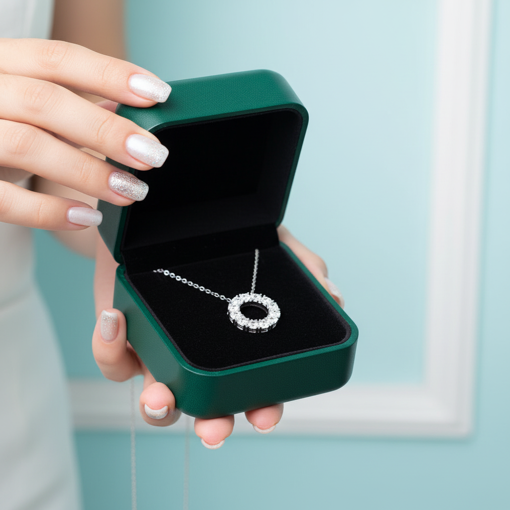 Circular 1.2 ct Diamond Option Pendant Necklace