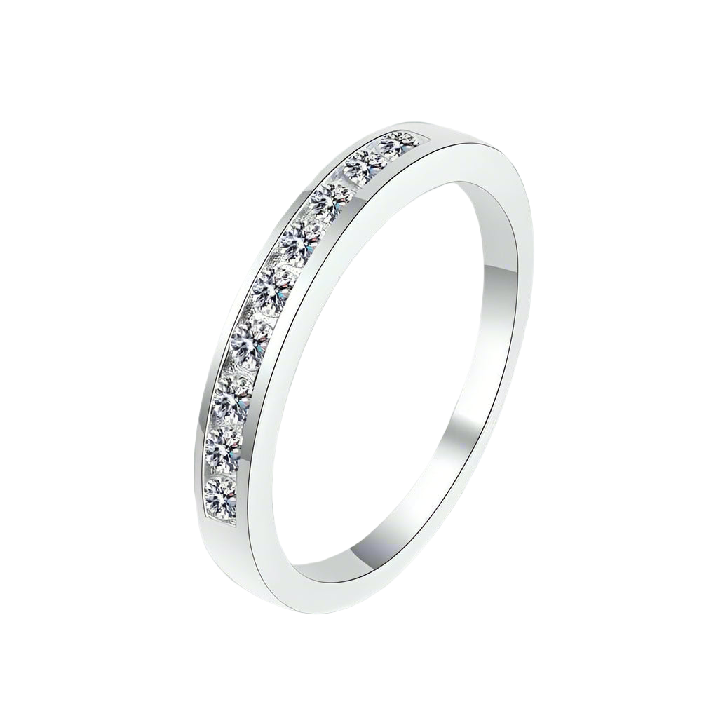 Classic 0.27 ct Round-cut Diamonds Wedding Band-Evani Naomi Jewelry