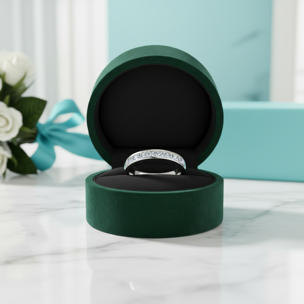 Classic 0.27 ct Round-cut Diamonds Wedding Band - Evani Naomi Jewelry