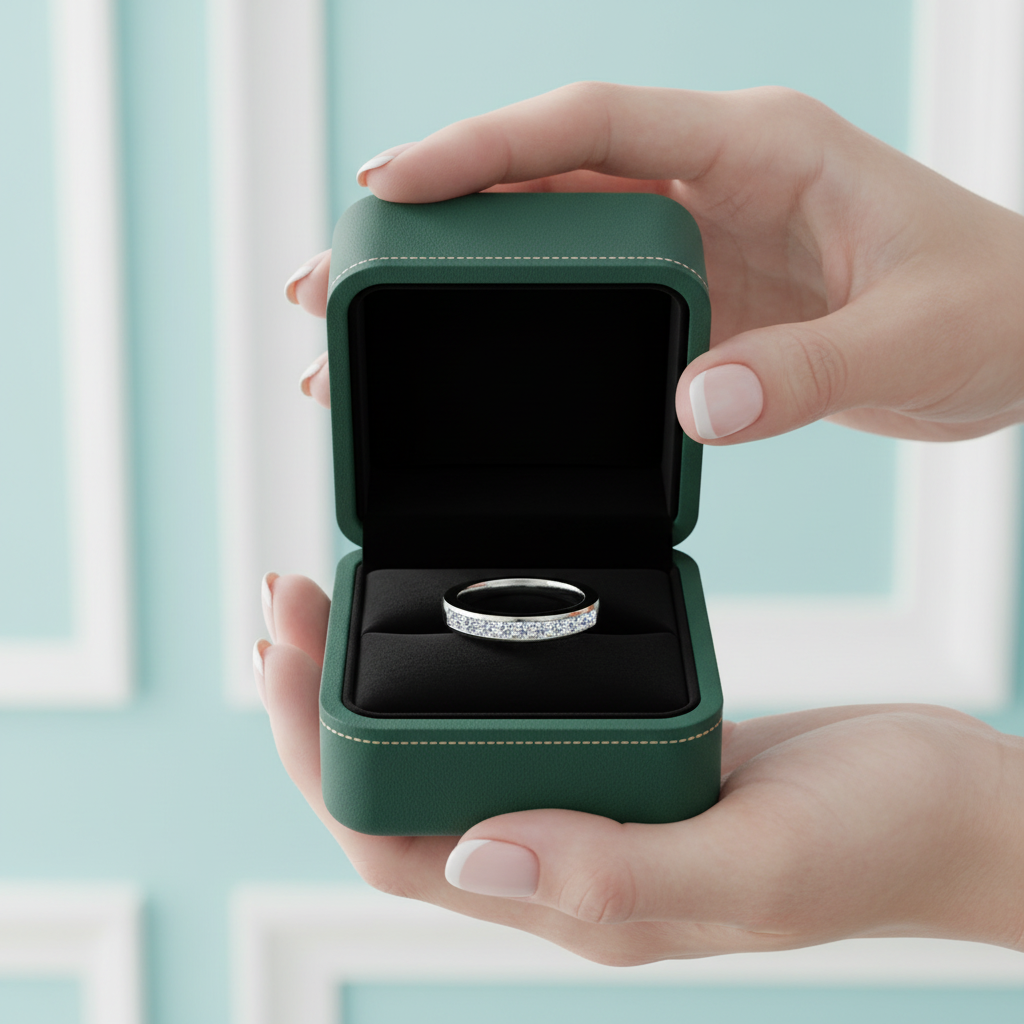 Classic 0.27 ct Round-cut Diamonds Wedding Band - Evani Naomi Jewelry