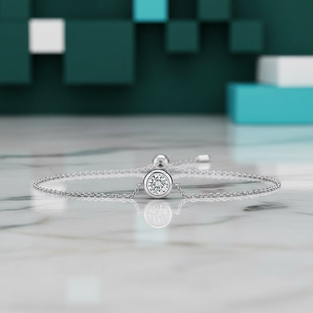 Classic 0.5 Ct Diamond Adjustable Bracelet-Evani Jewelry