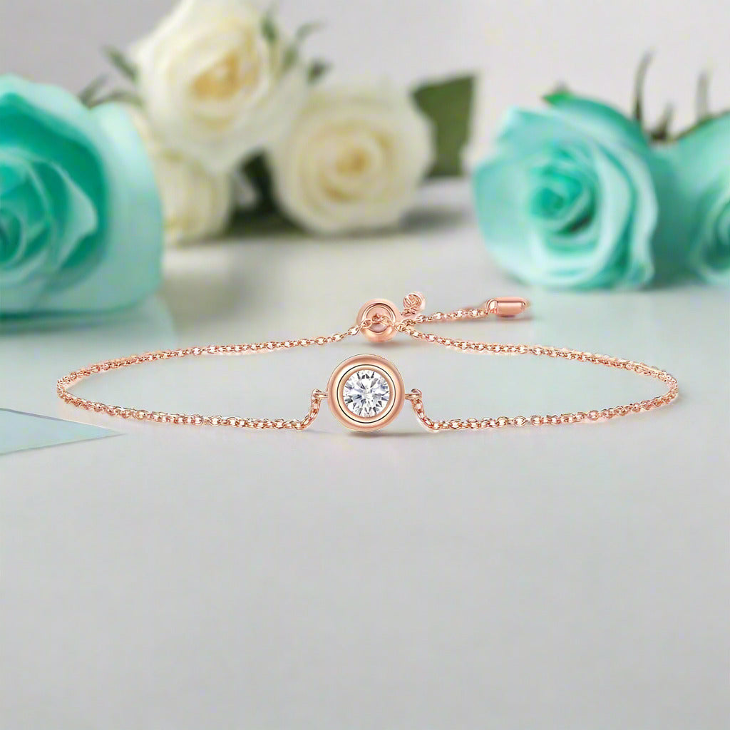 Classic 0.5 Ct Diamond Adjustable Bracelet-Evani Naomi Jewelry