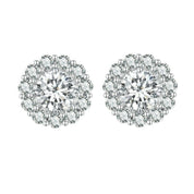 Classic 0.5 Ct Diamond Detachable Flower Stud Earrings-Evani Naomi Jewelry