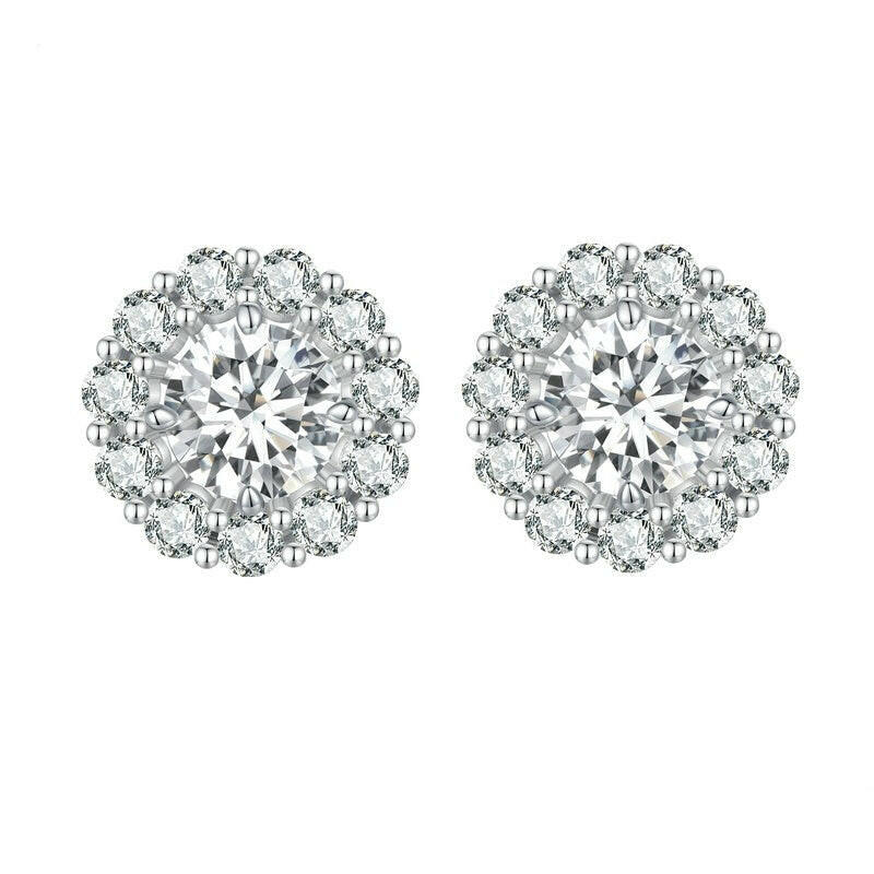 Classic 0.5 Ct Diamond Detachable Flower Stud Earrings-Evani Naomi Jewelry