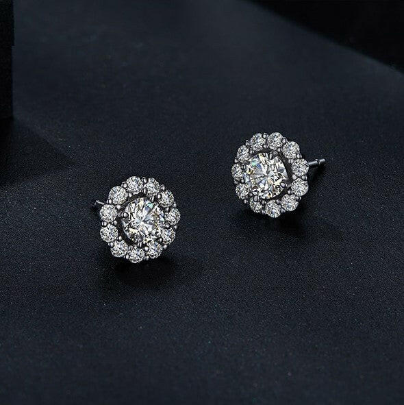Classic 0.5 Ct Diamond Detachable Flower Stud Earrings-Evani Naomi Jewelry