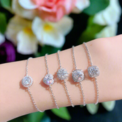 Classic 0.5 Ct Round Diamond Adjustable Bracelet-Evani Naomi Jewelry