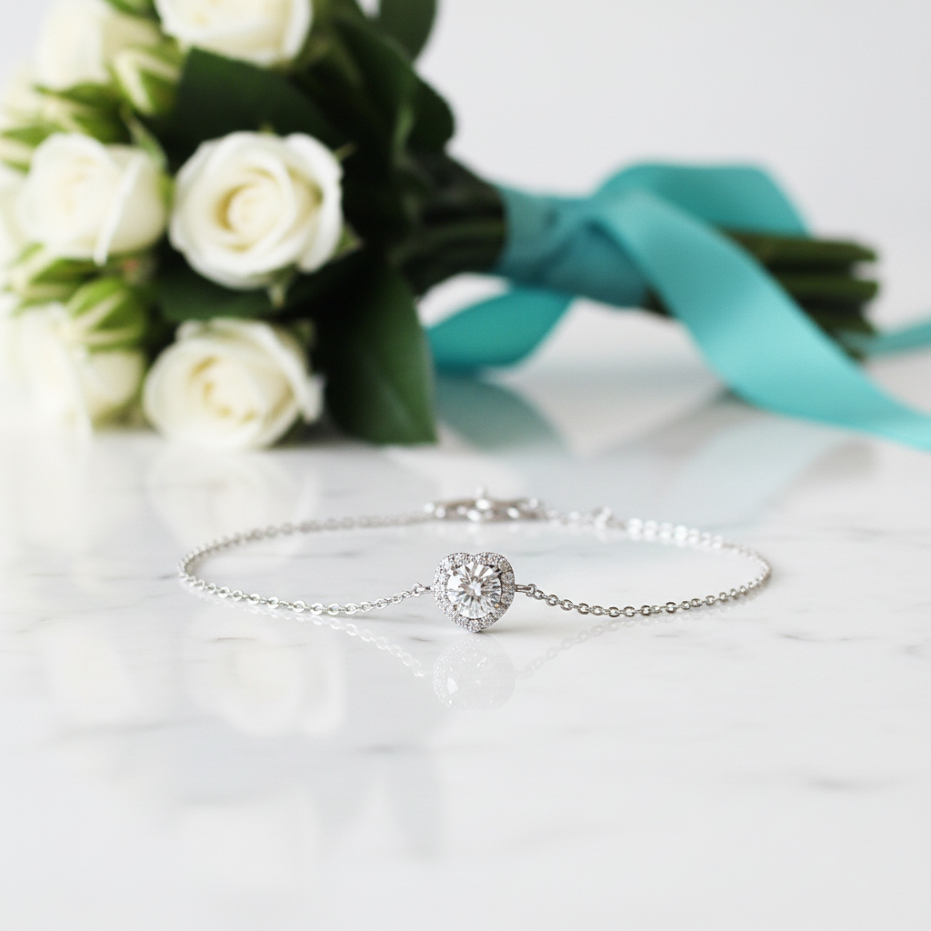 Classic 0.5 Ct Round Diamond OptionAdjustable Bracelet