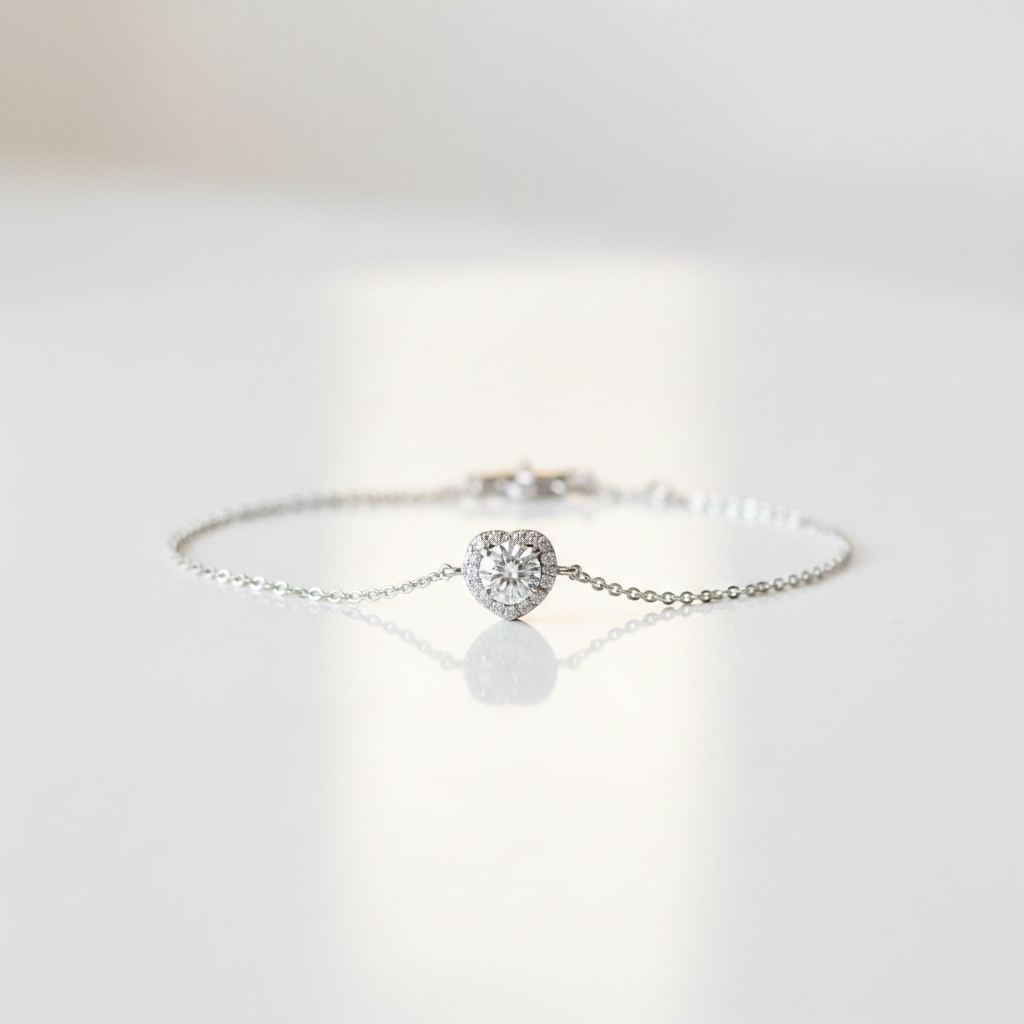 Classic 0.5 Ct Round Diamond OptionAdjustable Bracelet