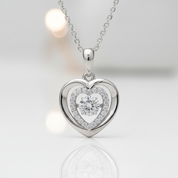 Classic 0.5 ct Diamond OptionHeart Shaped Necklace - Evani Naomi Jewelry