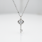 Classic 0.5 ct Diamond Option Key Shaped Necklace