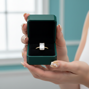 Classic 18K Yellow Gold 4.0 Ct Emerald Cut Diamond Option Engagement Ring - Evani Naomi Jewelry