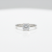 Classic 1.0 Carat Round Cut Diamond Option Engagement Ring