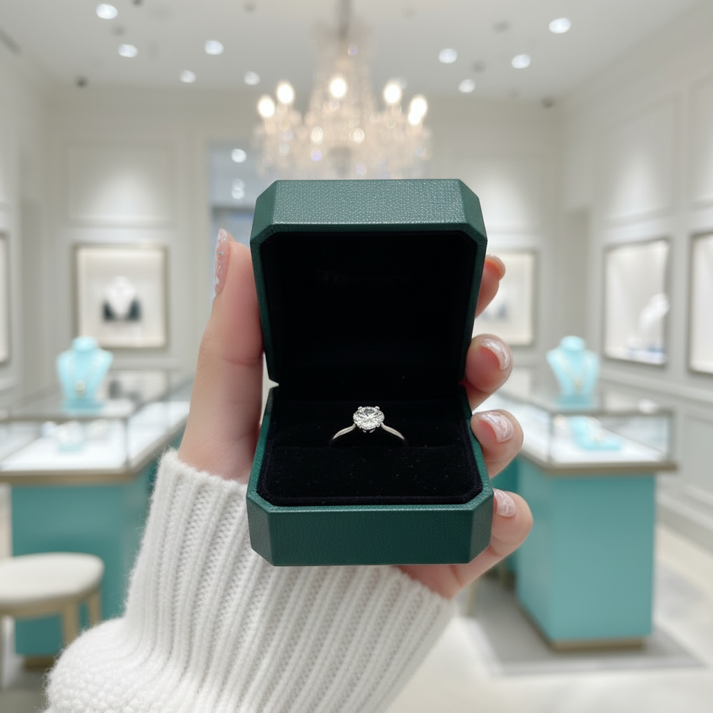 Classic 1.0 Carat Round Cut Diamond Option Engagement Ring