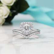Classic 1.0 Ct Heart Shaped Diamond Option Engagement Ring