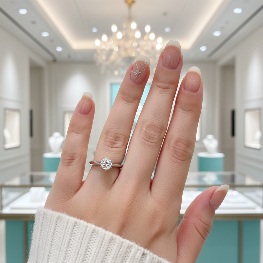 Classic 1.0 Ct Round Cut Diamond Engagement Ring-Evani Jewelry