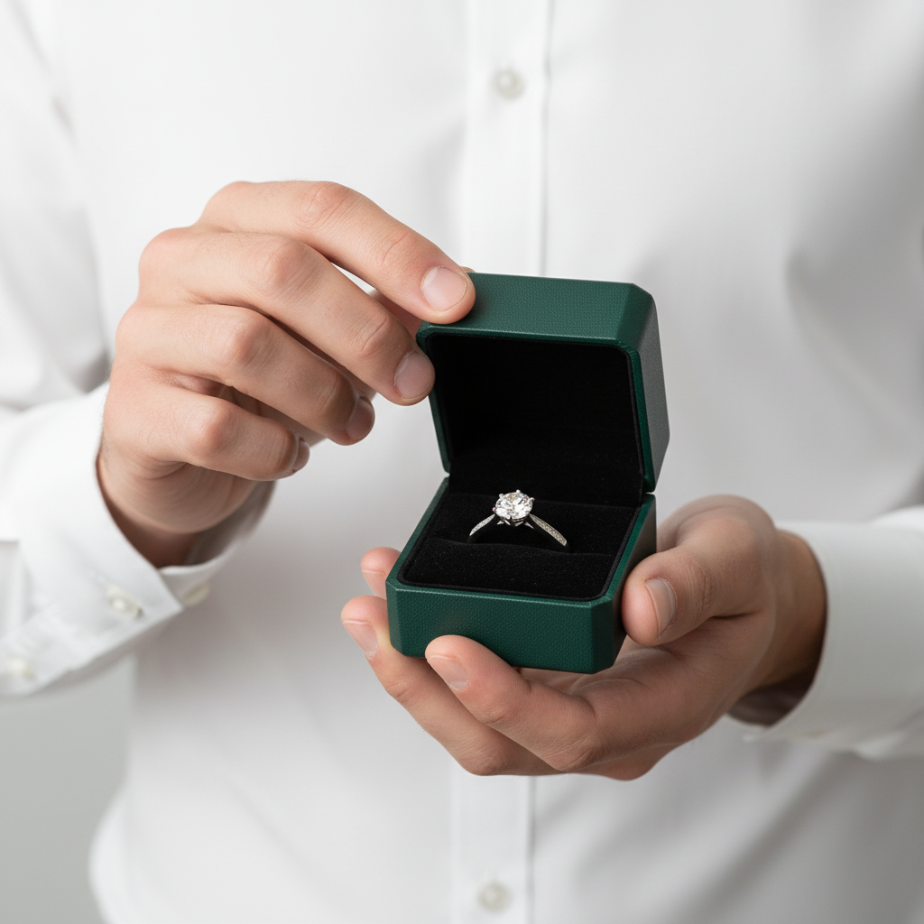 Classic 1.0 Ct Round Cut Diamond Option Engagement Ring