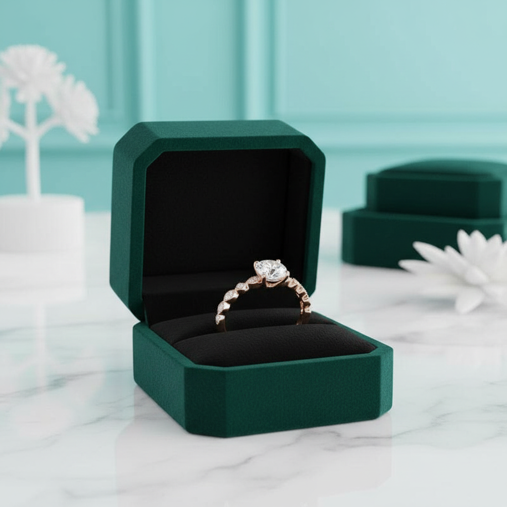 Classic 1.0 Ct Round Cut Diamond OptionEngagement Ring - Evani Naomi Jewelry