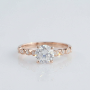 Classic 1.0 Ct Round Cut Diamond OptionEngagement Ring - Evani Naomi Jewelry