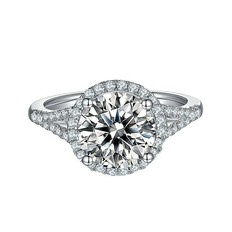 Classic 1.0 Ct Round Cut Diamond Halo Engagement Ring-Evani Naomi Jewelry