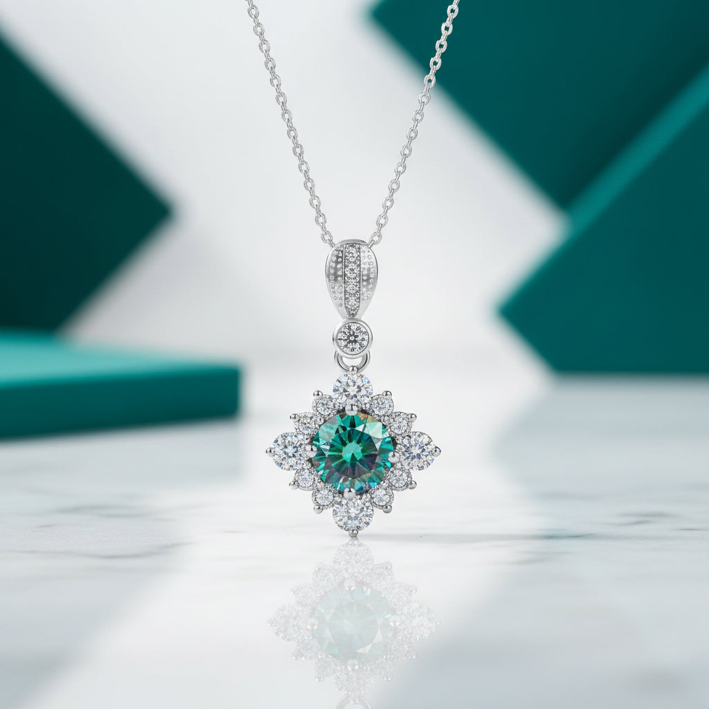 Classic 1.0 Ct Round Cut Diamond Pendant Necklace-Evani Jewelry