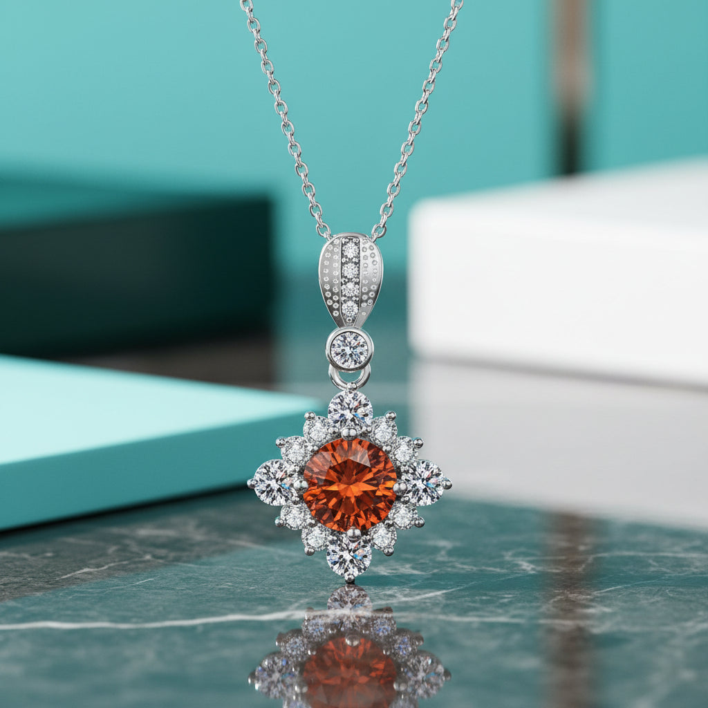 Classic 1.0 Ct Round Cut Diamond Pendant Necklace-Evani Jewelry