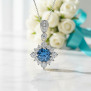 Classic 1.0 Ct Round Cut Sapphire Birthstone Pendant Necklace-Evani Jewelry