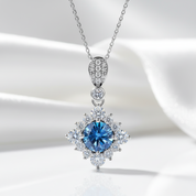 Classic 1.0 Ct Round Cut Sapphire Birthstone Pendant Necklace-Evani Jewelry