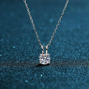 Classic 1.0 Ct Round Cut Diamond Pendant Necklace-Evani Naomi Jewelry