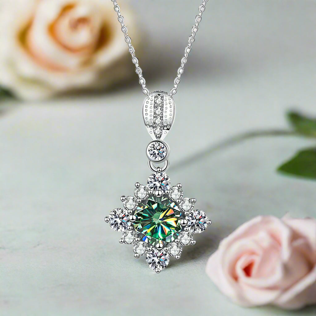 Classic 1.0 Ct Round Cut Diamond Pendant Necklace-Evani Naomi Jewelry
