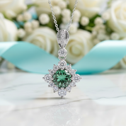 Classic 1.0 Ct Round Cut Peridot Birthstone Pendant Necklace-Evani Jewelry