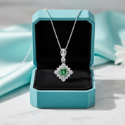 Classic 1.0 Ct Round Cut Peridot Birthstone Pendant Necklace-Evani Jewelry