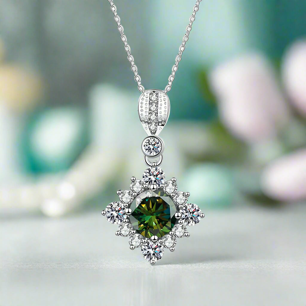 Classic 1.0 Ct Round Cut Diamond Pendant Necklace-Evani Naomi Jewelry