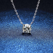 Classic 1.0 Ct Round Cut Diamond Pendant Necklace-Evani Naomi Jewelry