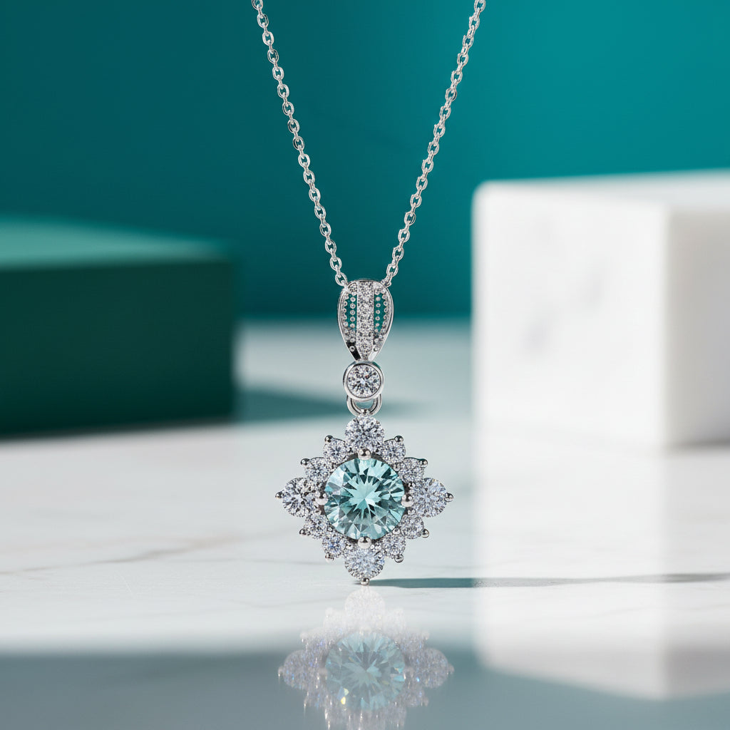 Classic 1.0 Ct Round Cut Diamond Pendant Necklace-Evani Jewelry