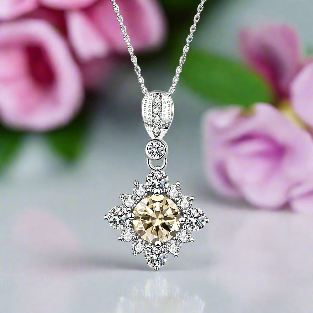 Classic 1.0 Ct Round Cut Diamond Pendant Necklace-Evani Naomi Jewelry