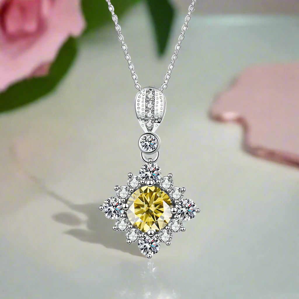 Classic 1.0 Ct Round Cut Diamond Pendant Necklace-Evani Naomi Jewelry