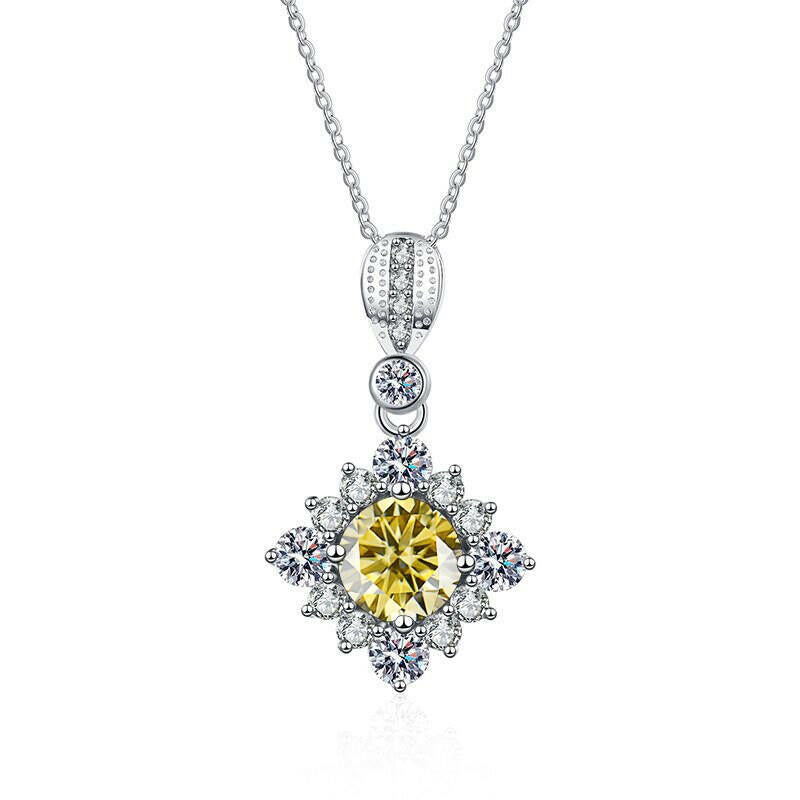 Classic 1.0 Ct Round Cut Diamond Pendant Necklace-Evani Naomi Jewelry